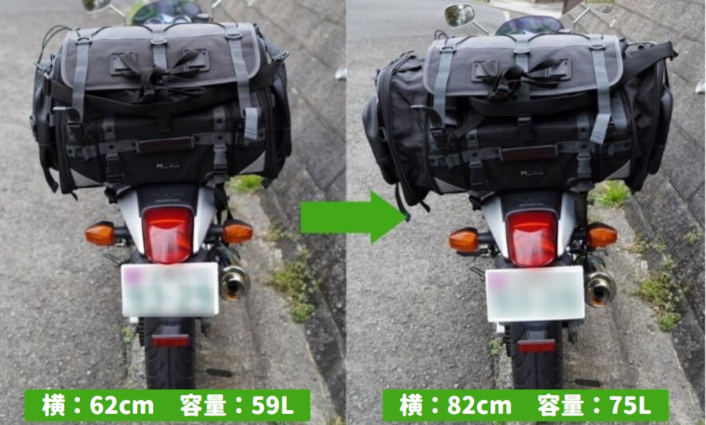 最大69%OFFクーポン タナックス TANAX バイク用 キャンピングシートバッグ2 モトフィズ MOTOFIZZ ブラック MFK-102  可変容量59-75L